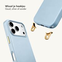 Selencia Rivièra Backcover mit MagSafe mit abnehmbaren Haken iPhone 12 / 12 Pro - Powder Blue