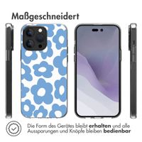 imoshion Design Hülle für das iPhone 14 Pro Max - Retro Blue Flowers