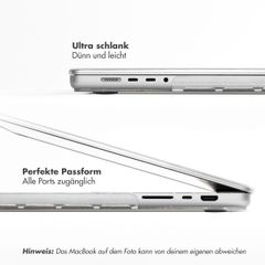 Selencia Glitzer Cover das Apple MacBook Air 15 Zoll (2023 / 2024 M3 chip / 2025 M4 chip) - Transparent