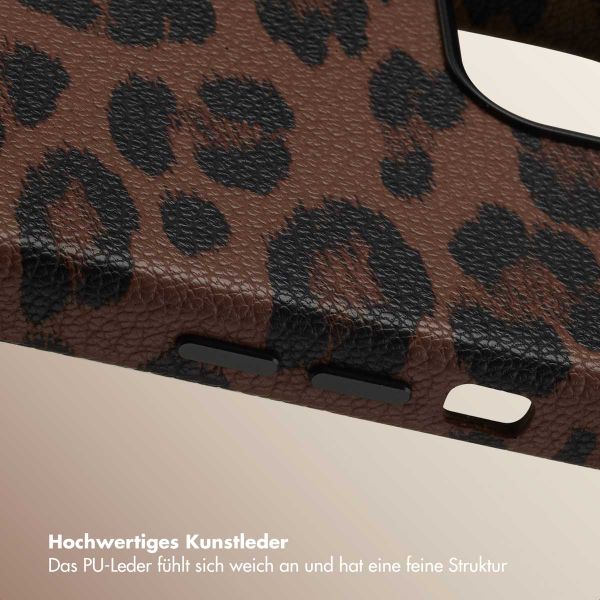Selencia Sabi Backcover Leopardenmuster mit MagSafe Apple iPhone 13 - Mocha Brown