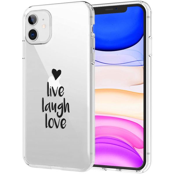 imoshion Design Hülle iPhone 11 - Live Laugh Love - Schwarz