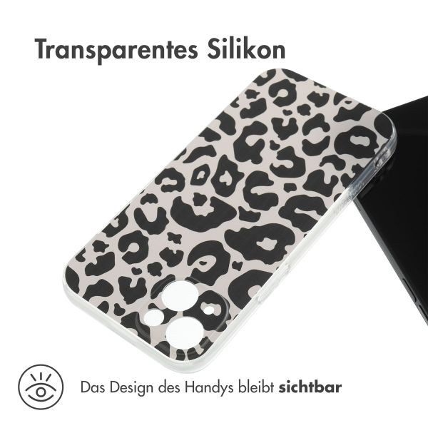 imoshion Design Hülle Apple iPhone 13 - Leopard Transparent