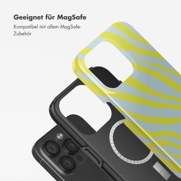 Selencia Vivid Rückabdeckung mit MagSafe Apple iPhone 15 Pro - Zebra Winter Sky Titanium Yellow