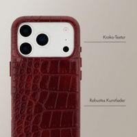 Selencia Croco Backcover mit MagSafe Apple iPhone 17 Pro Max - Burgundy