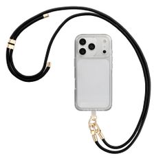Selencia Universal Handyband mit 2 Haken - verstellbar - Schwarz