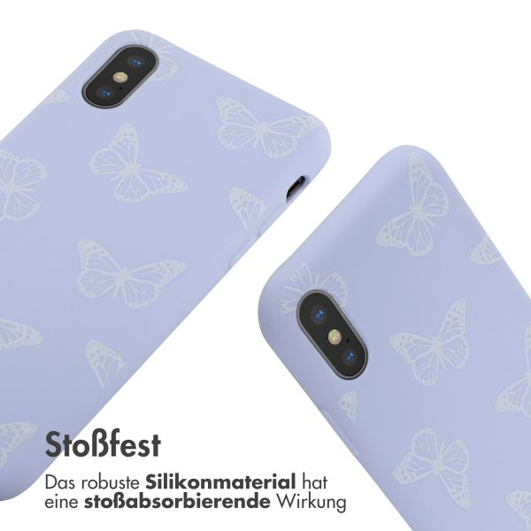 imoshion Silikonhülle design mit Band für das iPhone X / Xs - Butterfly