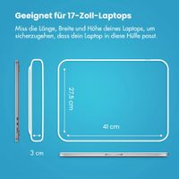imoshion Laptop Hülle mit Staufach 17 Zoll - Laptop Sleeve - Schwarz