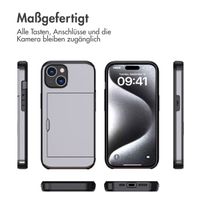 imoshion Backcover mit Kartenfach Apple iPhone 15 - Grau