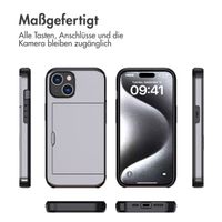 imoshion Backcover mit Kartenfach für das iPhone 15 - Grau