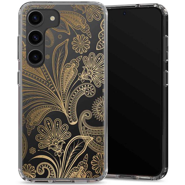 Selencia Zarya Fashion-Backcover mit zuverlässigem Schutz für das Samsung Galaxy S23 Plus - Paisley Gold