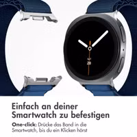 imoshion Nylon Alpine Armband für das  Samsung Galaxy Watch 8 (40/44mm) / Classic (46mm) - Dunkelblau