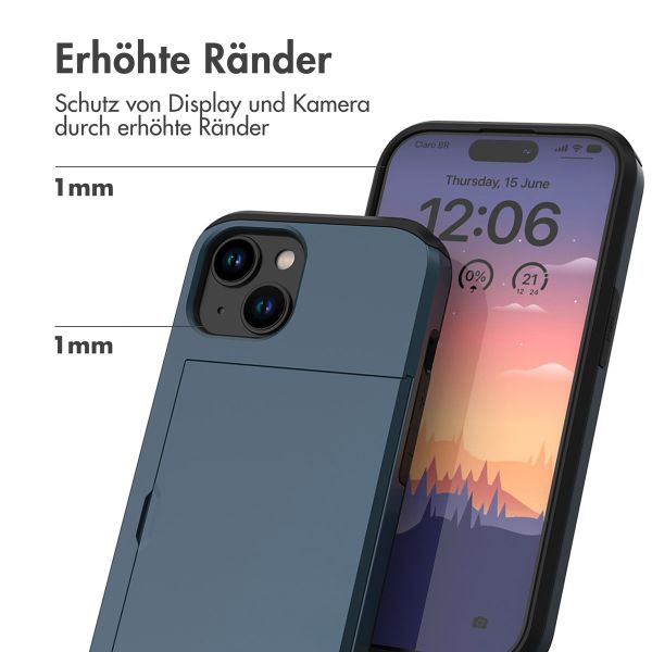 imoshion Backcover mit Kartenfach für das iPhone 15 - Dunkelblau