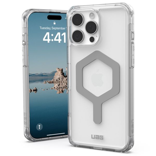 UAG Plyo Backcover MagSafe für das iPhone 16 Pro Max - Ice / Silver