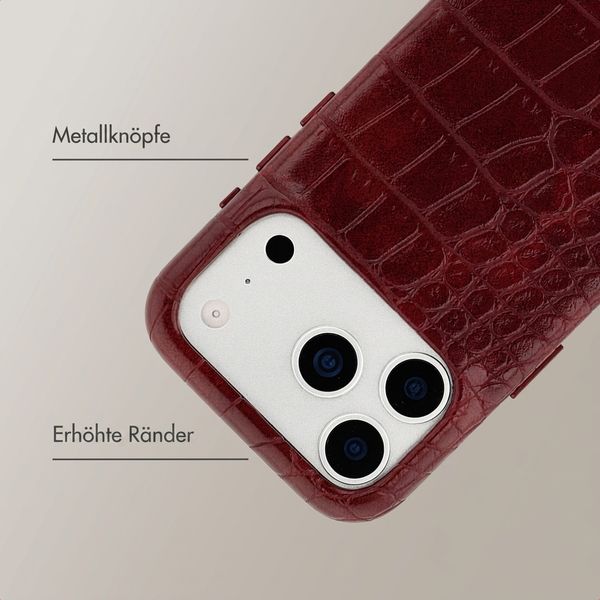 Selencia Croco Backcover mit MagSafe Apple iPhone 17 Pro - Burgundy
