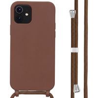 imoshion SilikonHülle mit Band Apple iPhone 12 (Pro) - Braun