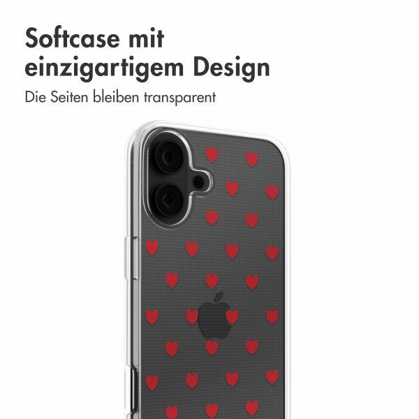 imoshion Design Hülle Apple iPhone 16 - Red Hearts