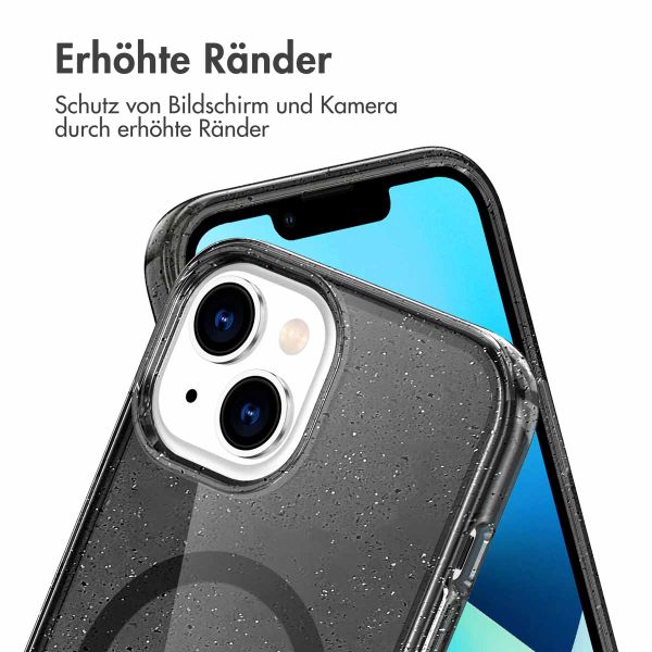 imoshion Sparkle Back Cover mit MagSafe Apple iPhone 14 - Glitter Schwarz