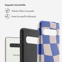 Selencia Vivid Tough Back Cover für das Samsung Galaxy S10 - Groovy Sapphire Blue