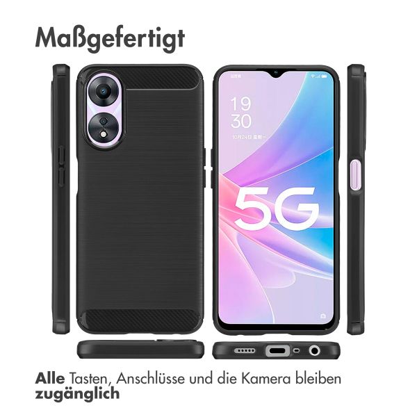 imoshion Brushed Back Cover für das Oppo A78 (4G) - Schwarz