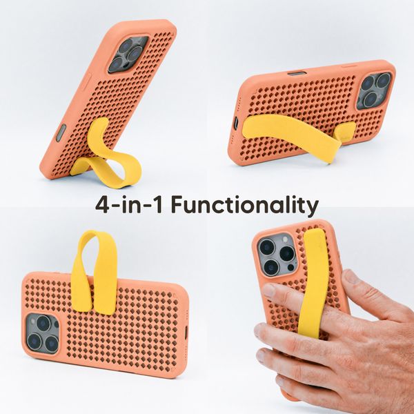 Callbuddy Hülle mit Strap Apple iPhone 16 Pro Max - Coral Pop