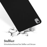 Accezz Liquid Silicone Back Cover mit Stifthalter für das iPad Air 13 Zoll (2025) M3 / (2024) M2 - Schwarz