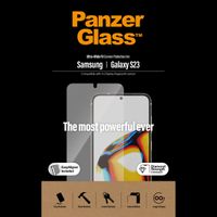 PanzerGlass Ultra-Wide Fit Antibakterieller Displayschutz mit Applikator für das Samsung Galaxy S23 - Schwarz