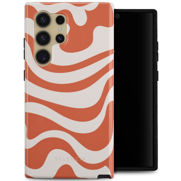 Selencia Vivid Tough Back Cover für das Samsung Galaxy S24 Ultra - Dream Swirl Orange