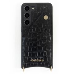 Dutchies Back Cover mit Kartenfach für das Samsung Galaxy S24 - Telefonband nicht enthalten - Crocodile Chic