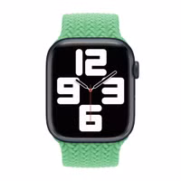 Apple Geflochtenes Solo Loop für das  Apple Watch | 44/45/46/49 mm - Größe 6 - Bright Green