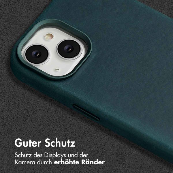 Accezz Vintage Leather Magsafe Backcover Apple iPhone 14 - Smokey Green