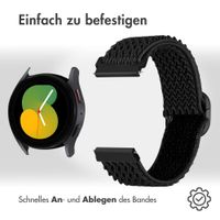 imoshion Elastische Nylonarmband für das Samsung Galaxy Watch 5 (40 mm) - Schwarz