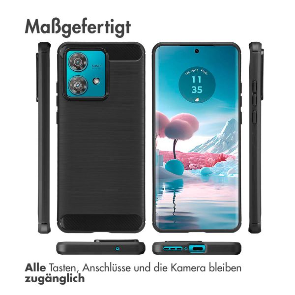 imoshion Brushed Back Cover Motorola Edge 40 Neo - Schwarz