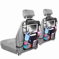 imoshion Auto Organizer für Kinder – 9 Fächer - Inklusive Tablet-Halter - Zweier-Set – Schwarz