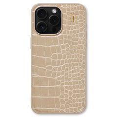 iDeal of Sweden Vegan Leather Back Cover Apple iPhone 15 Pro Max - Warm Beige Croco