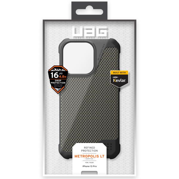 UAG Back Cover Metropolis LT MagSafe für das iPhone 13 - Kevlar Olive