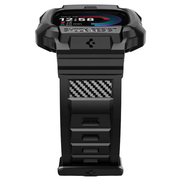 Spigen Rugged Armor™ Pro Case für die Fitbit Versa 4 / Sense 2 - Schwarz