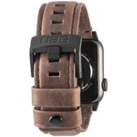 UAG Leather Strap Armband für das  Apple Watch Series 1 t/m 9 / SE (38/40/41 mm) | Series 10 / 11 (42 mm) - Braun