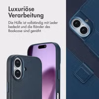 Accezz 2-in-1 Klapphülle aus Leder mit MagSafe Apple iPhone 17 - Nightfall Blue