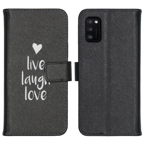 imoshion Design TPU Klapphülle Galaxy A41 - Live Laugh Love