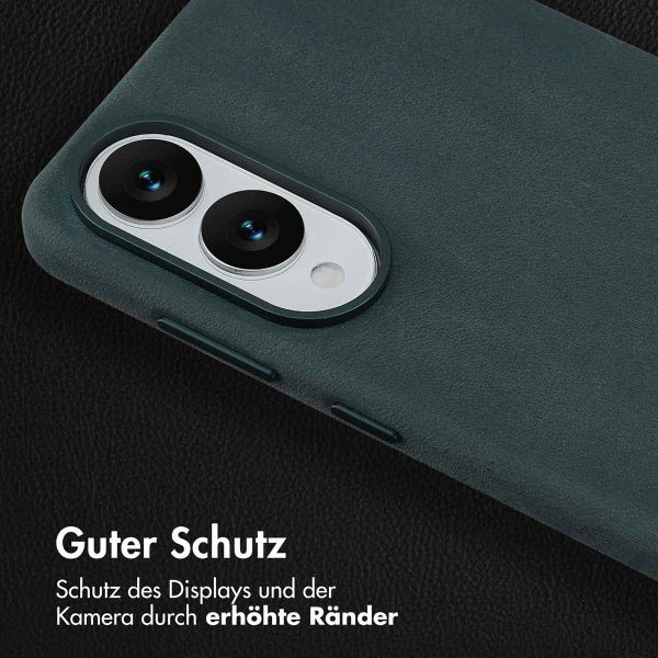 Accezz Vintage Leather Magsafe Backcover Samsung Galaxy S25 Edge - Smokey Green