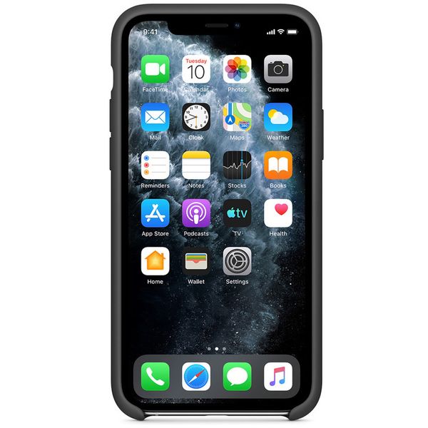 Apple Silikon-Case Schwarz für das iPhone 11 Pro Max