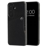 Selencia Riva Back Cover mit Kartenfach Samsung Galaxy A57 (5G) - Schwarz