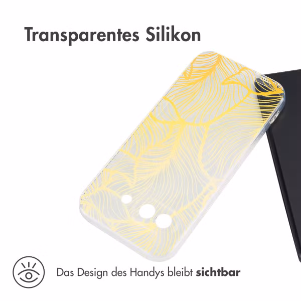 imoshion Design Hülle Google Pixel 9A - Golden Leaves Transparent