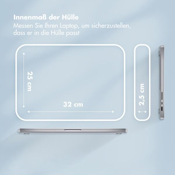 Selencia Puffy Laptop Hülle 13-14 Zoll - Laptop Sleeve - Slate Blue