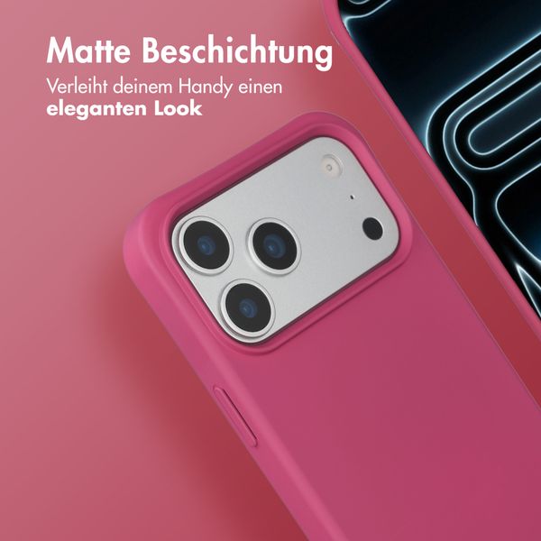 imoshion Color Backcover mit abnehmbarem Handykette und MagSafe Apple iPhone 17 Pro - Raspberry