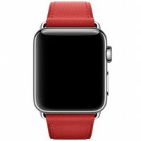 Apple Leather Band Classic Buckle für die Apple Watch Series 1-9 / SE - 38/40/41 mm / Series 10 - 42 mm - Rot