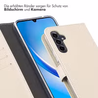 Selencia Echtleder Klapphülle Samsung Galaxy A34 (5G) - Greige