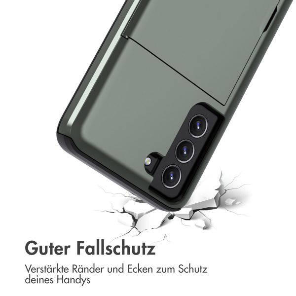 imoshion Backcover mit Kartenfach Samsung Galaxy S21 FE - Dunkelgrün