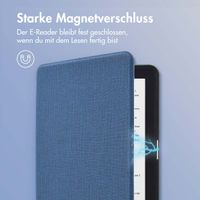 imoshion Canvas Sleepcover Klapphülle Kobo Clara HD - Dunkelblau