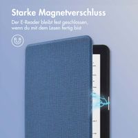 imoshion Canvas Sleepcover Klapphülle für das Kobo Clara HD - Dunkelblau